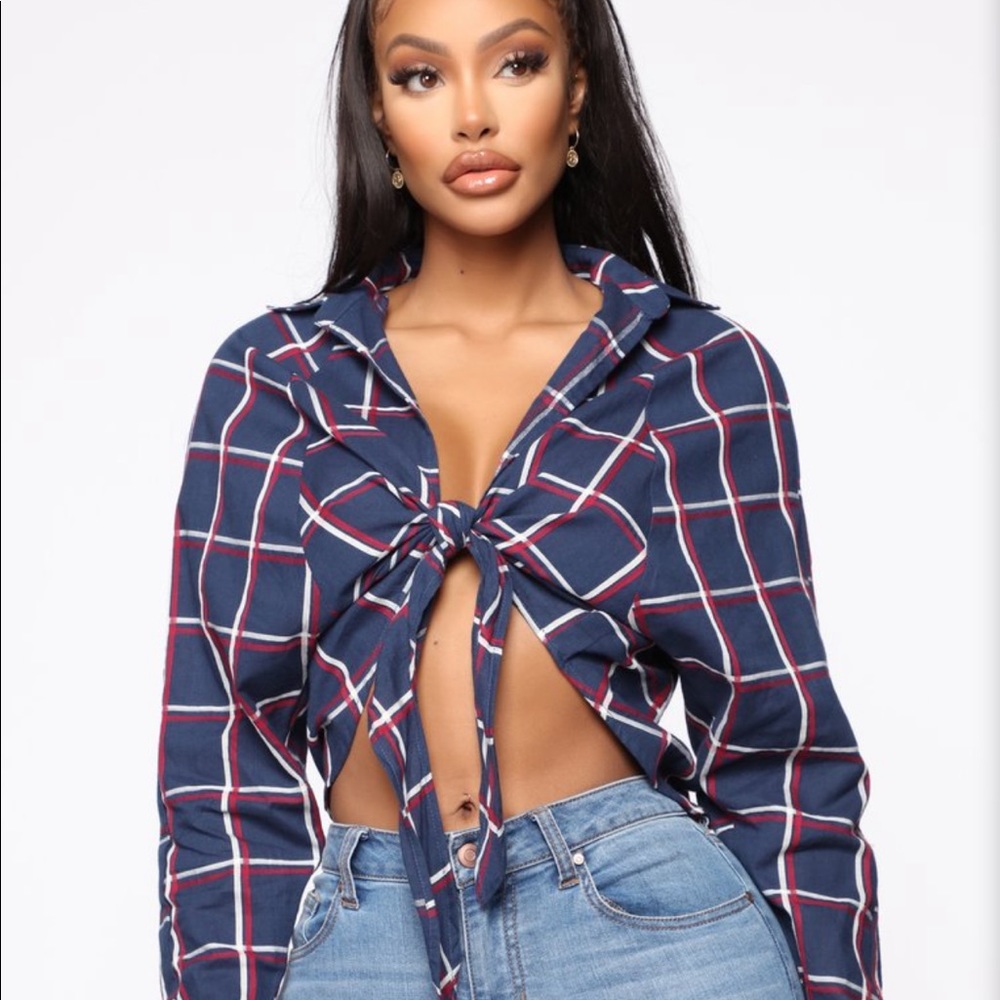 Plaid top